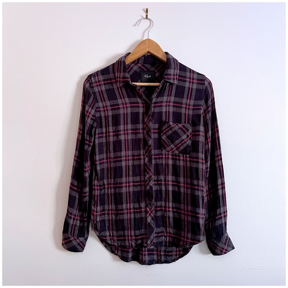 Rails Hunter Shirt in Coal-Grey-Rose Small - Picture 7 of 16